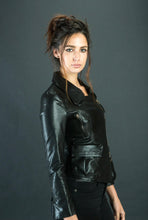 Load image into Gallery viewer, Widow Jacket with Gold Zip Detail