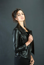 Load image into Gallery viewer, Widow Jacket with Gold Zip Detail