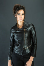 Load image into Gallery viewer, Widow Jacket with Gold Zip Detail