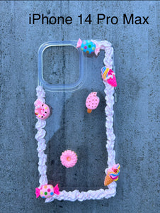 Decoden Pink Whip Cream iPhone 14/iPhone 14 Pro Max case