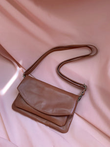 Brown Leather Over the Shoulder Bag