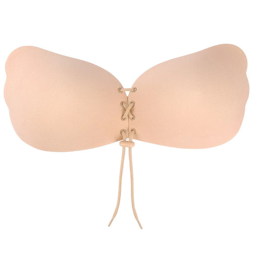 Invisible Push Up Sticky Bra with Drawstrings